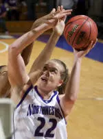 Sophomore Amy Jaeschke and the Wildcats debut 2009 against the Badgers at Welsh-Ryan Arena Sunday evening.