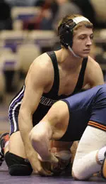 No. 16 Keith Sulzer was one of eight Wildcats to score wins against Michigan State Friday night.
