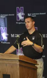 Northwestern coach Pat Fitzgerald addressed the media on Monday.