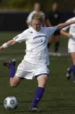 Alicia Herczeg converted a penalty kick to lift NU to a 1-0 win over Michigan State Sunday.
