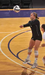 Senior Kate Nobilio has moved into fourth place on the Big Ten's list of all-time digs leaders.