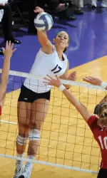 Junior Sabel Moffett recorded match-highs in both kills (23) and blocks (six) in Northwestern's victory over Indiana.