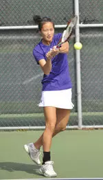 Stacey Lee (pictured) and Kate Turvy have reached the flight B doubles finals at the Wildcat Invitational.