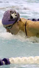 Kassia Shishkoff won the 200 and 500 freestyle races for NU Friday night.