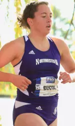 Hallie Busta placed second for NU Saturday at the Midwest Regional.