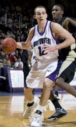 Luka Mirkovic scored a career-high 15 points in Northwestern's season-opening win over Northern Iliinois.