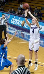 Freshman Kendall Hackney and the Wildcats battle No. 15 DePaul Tuesday evening at Welsh-Ryan Arena.