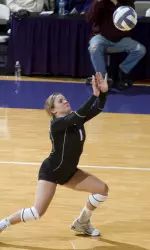 Senior Kate Nobilio notched 27 digs in her final home match as a Wildcat, moving into a tie for second-place all-time in Big Ten history.