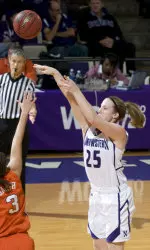 Brittany Orban recorded her first double-double of the season with 20 points and 10 boards in NU's 85-64 victory.