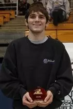 Brandon Precin receives his third-place trophy from the 2009 Midlands Championships, the fourth Midlands at which Precin has been a place-winner.