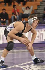 16th-ranked Keith Sulzer posted a win for NU at 141 against Indiana's Andrae Hernandez.