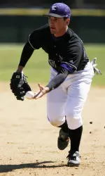 Jake Goebbert ripped his first home run of the season for Northwestern on Monday.