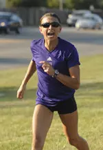 Head coach April Likhite is in the midst of guiding NU through its spring track schedule.