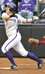 Nicole Pauly ripped a two-run single in the fifth inning to give NU the lead Saturday against Arizona.
