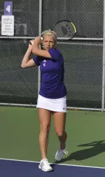 Elena Chernyakova (pictured) and Samantha Murray have been a steady force at No. 3 doubles.