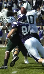 Vince Browne made his presence known at defensive end for the Wildcats in 2008.