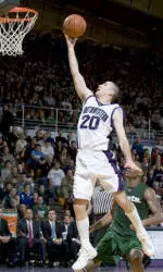 Craig Moore, a third-team All-Big Ten selection, completed his NU career as the school's all-time leader in games played, 3-point makes and attempts.