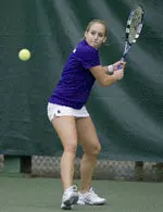 Keri Robison (pictured) paired with Sam Murray to help NU win the doubles point for the 16th time in 17 matches.
