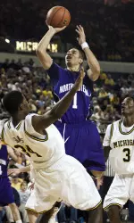 Drew Crawford scored 11 consecutive points during the first half of Northwestern's comeback win over Michigan on Sunday.