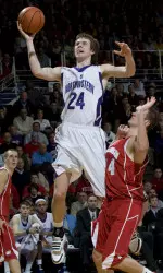 John Shurna led Northwestern with 15 points against Wisconsin.