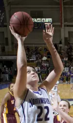 Amy Jaeschke and the Wildcats downed Minnesota, 61-60, Sunday afternoon at Welsh-Ryan Arena.