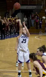 Brittany Orban's free throw with four seconds left proved to be the winning score in NU's 61-60 victory over Minnesota Sunday.