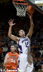 Luka Mirkovic leads the Big Ten with an average of 8.5 rebounds per game in conference play.