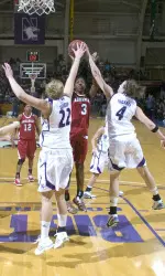 Amy Jaeschke recorded her 200th career block against Penn State Sunday afternoon. She also added a game-high 22 points.