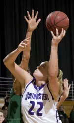 Amy Jaeschke poured in 20 points and 10 rebounds in NU's victory over Wisconsin Sunday.