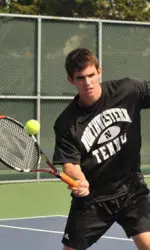 Andrew McCarthy won his singles match vs. Western Michigan's Kazuya Komada in a third-set tiebreaker on Friday.