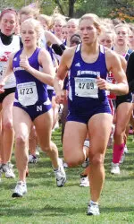 Sophie Ewald (right) placed fifth in a time of 17:51 to help NU to its meet victory Saturday in Chicago.