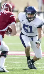 Bryce McNaul made a game-high and career-best 13 tackles Saturday at Indiana.