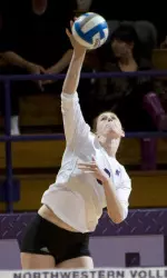 Naomi Johnson finished with 11 kills, a .526 hitting percentage, three blocks and a pair of service aces.