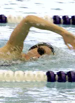 Ellen Grigg won the 500 free with an NCAA 'B' consideration time Friday, NU's first of the year.