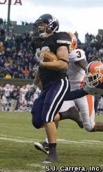 Prior to tying the eighth-longest run in NU history, Mike Trumpy's previous career long was 19 yards.