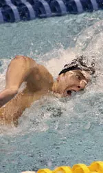 Sean Mathews won the 200 fly Sunday afternoon with a season-best and NCAA 'B' consideration time of