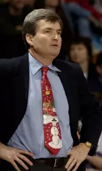 Head coach Bill Carmody is full of cheer and you will be too with the purchase of a Holiday Hoops Package.