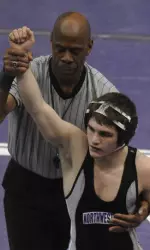 NU's second-ranked Brandon Precin is pictured above after winning his first Midlands championship as a junior in 2008.