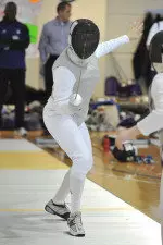 Madeline Sachs posted a perfect 6-0 record en route to the women's epée gold medal.
