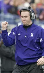 Northwestern coach Pat Fitzgerald has led the Wildcats to a third straight bowl appearance.