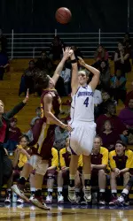 Kendall Hackney turned in a 14-point, eight rebound performance against MSU Sunday afternoon.
