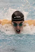 Brian Kerr swam a 21.48 split in the 50 fly during the 200 medley relay to put NU in a tight race with Indiana.