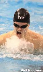 Nathan Butler moved up three places during the consolation final of the 100 breast with a career-best time.