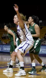 Amy Jaeschke posted 15 points and nine rebounds against the Wolverines Thursday evening.