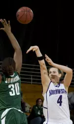 Kendall Hackney shot 58.3 percent from the field and 75 percent from long range Thursday against Michigan.
