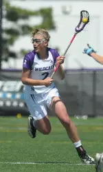 Senior Danielle Spencer registered four goals and three assists in the 15-5 victory over the Irish on March 30.