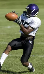 Venric Mark was dangerous as both a wide receiver and kickoff returner in NU's intrasquad scrimmage.