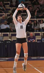 Senior Elyse Glab had 38 assists, three kills and five digs in the victory over Pittsburgh.