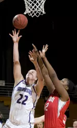 Amy Jaeschke scored a team-high 19 points and pulled down eight boards against Purdue Sunday.