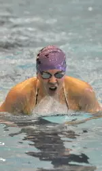 Jacquie Godbe won the 500 free and recorded season-best times in her two other events during NU's Saturday win at Iowa.